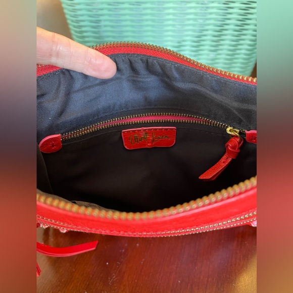 Elliot Lucca Messina Leather Pyramid Fire 3 Zip Crossbody Bag - Picture 11 of 15